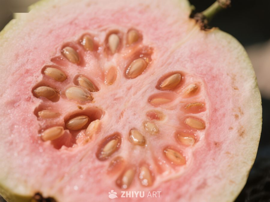 切开的番石榴果实特写 310