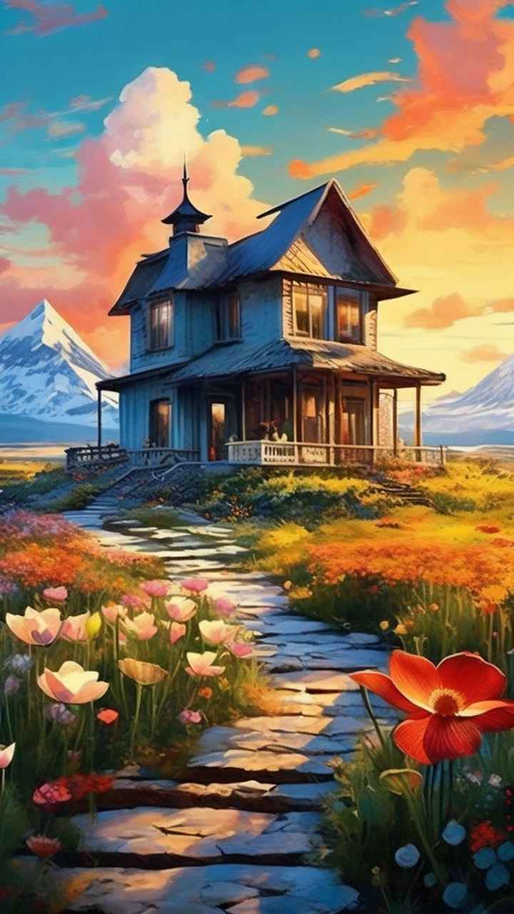 充满活力的绿洲在它的后院各种花 145