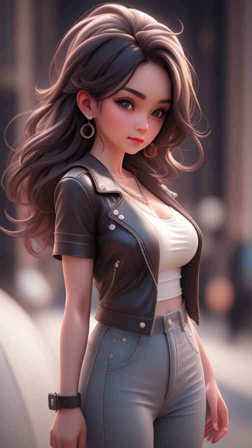 穿牛仔的女孩