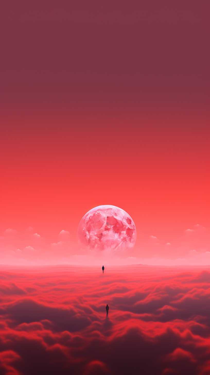 红色背景艺术图