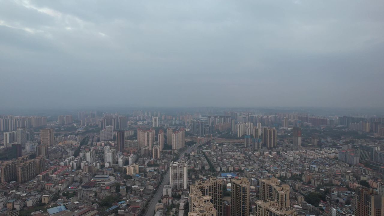  广西钦州城市全景航拍