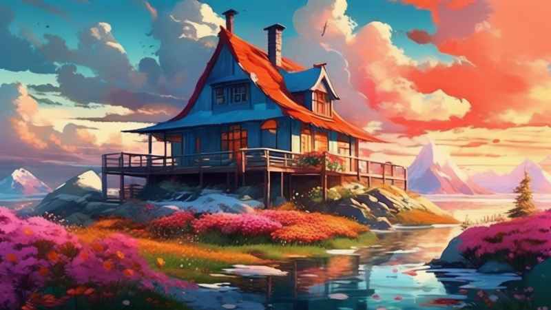 充满活力的绿洲在它的后院各种花 62