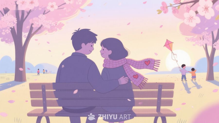 春日公园情侣温馨相拥 94