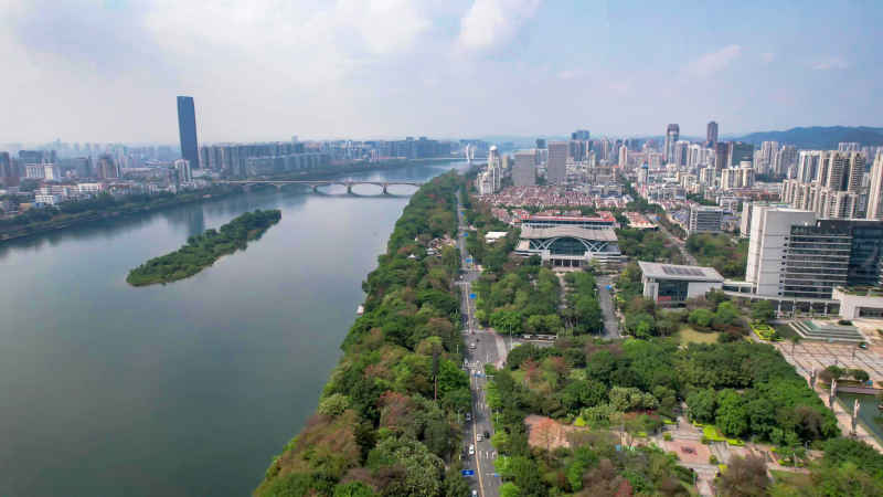 广西柳州城市风光航拍摄影图