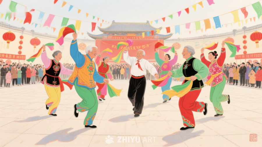 广场舞者欢庆节日 252