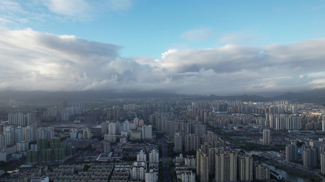 浙江温州城市风光航拍