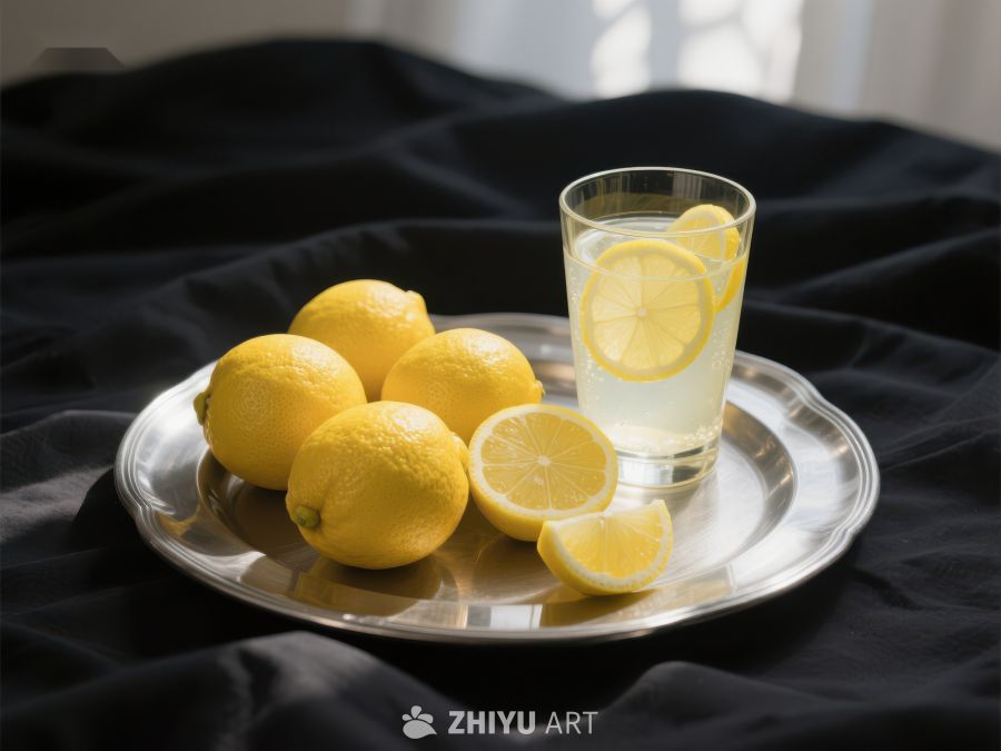 柠檬与柠檬水静物摆拍 247