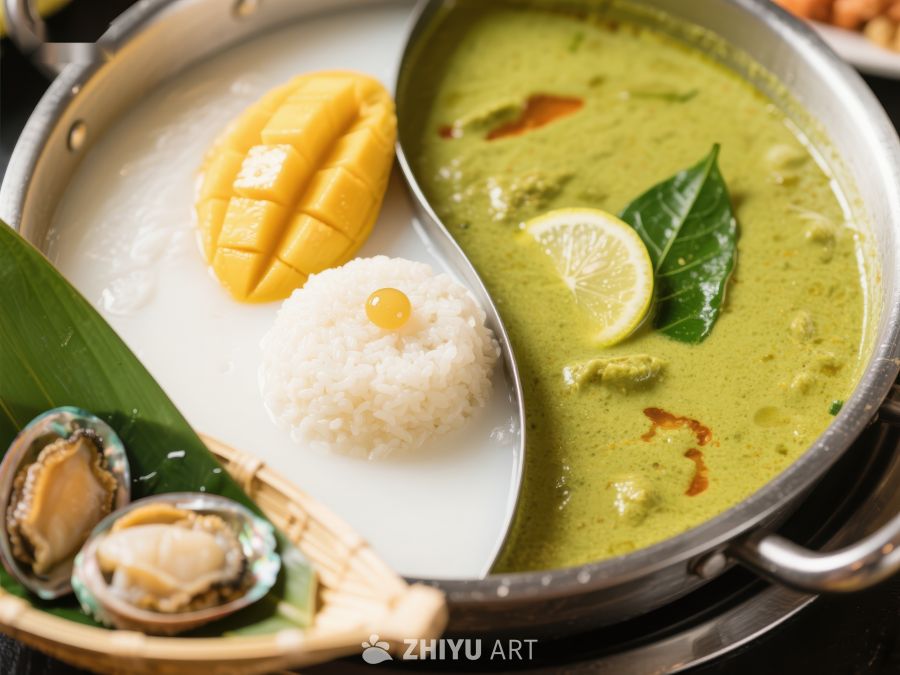 泰式绿咖喱与芒果糯米饭 684
