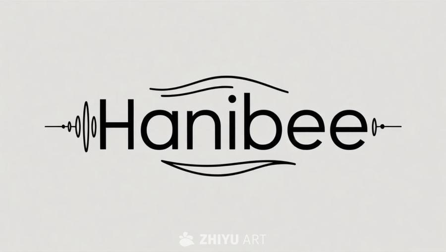 名称为”Hanibee”的logo，字体现代且醒目