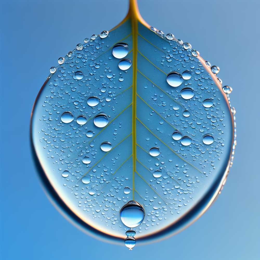 一片叶子水滴唯美