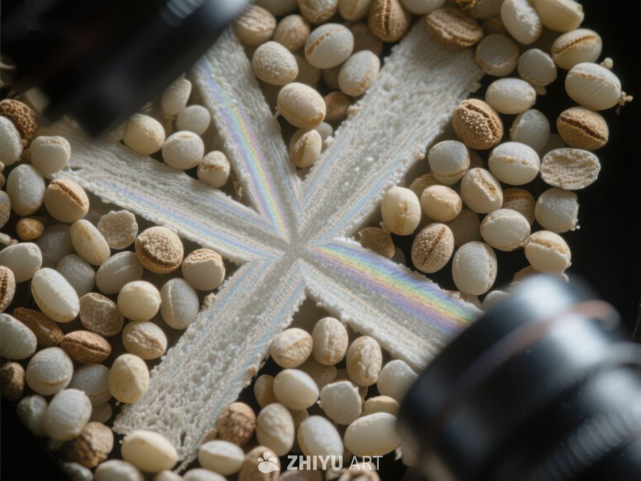 种子与粉末构成的星形图案 837