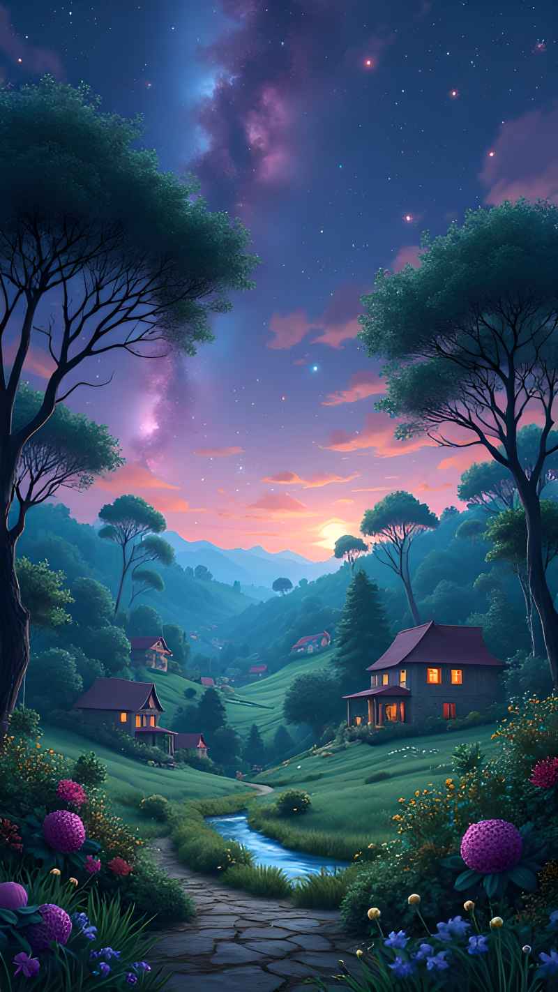 未来风格大自然森林超自然风景画质 56