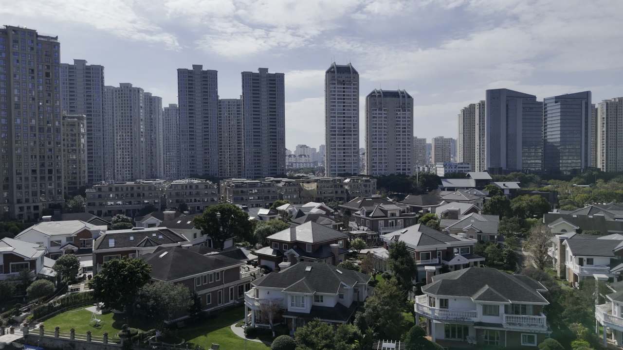 温州新城航拍素材 6