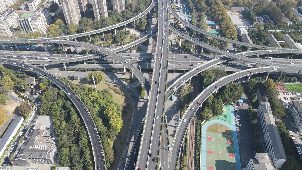 江苏南京城市风光旅游景区地标建筑航拍 