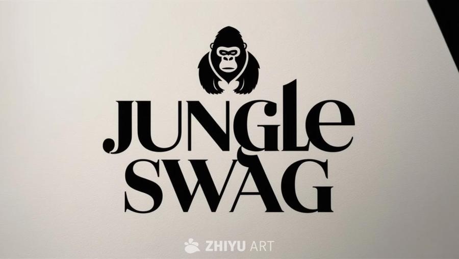 黑色的“Jungle Swag”字样，字体粗大且风