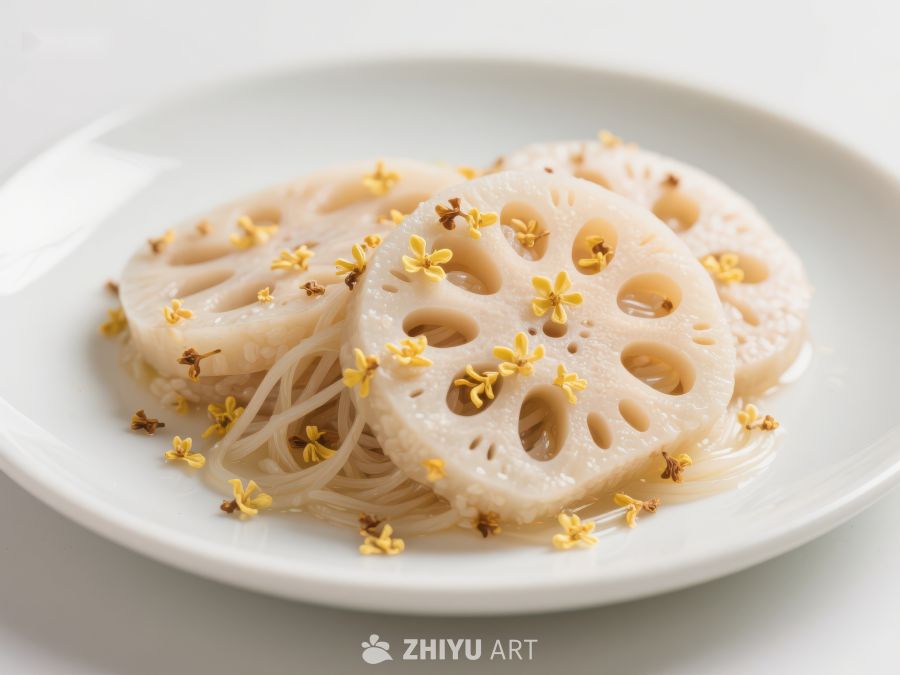 莲藕片配桂花，清新雅致 493