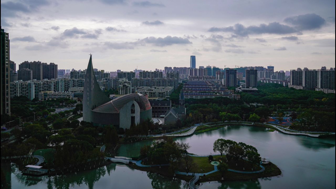昆山好人公园雨前雨后延时摄影