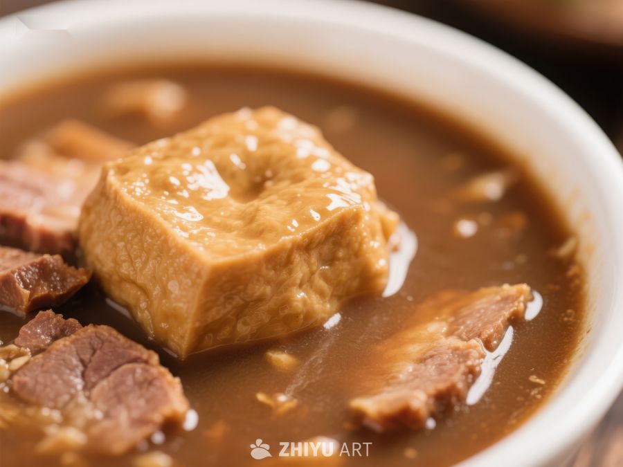 浓郁牛肉汤配豆腐块 770