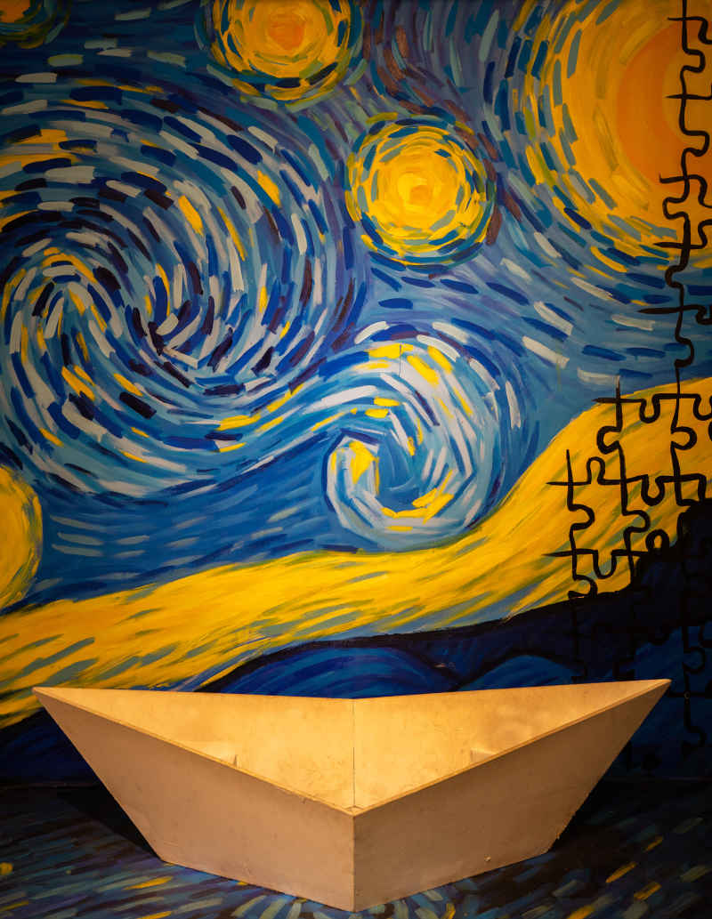 星空下的船