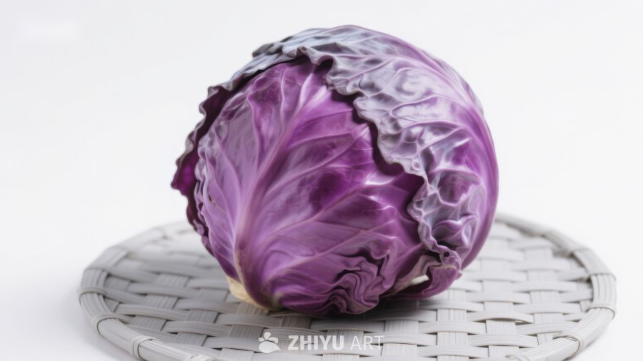 紫甘蓝静物特写