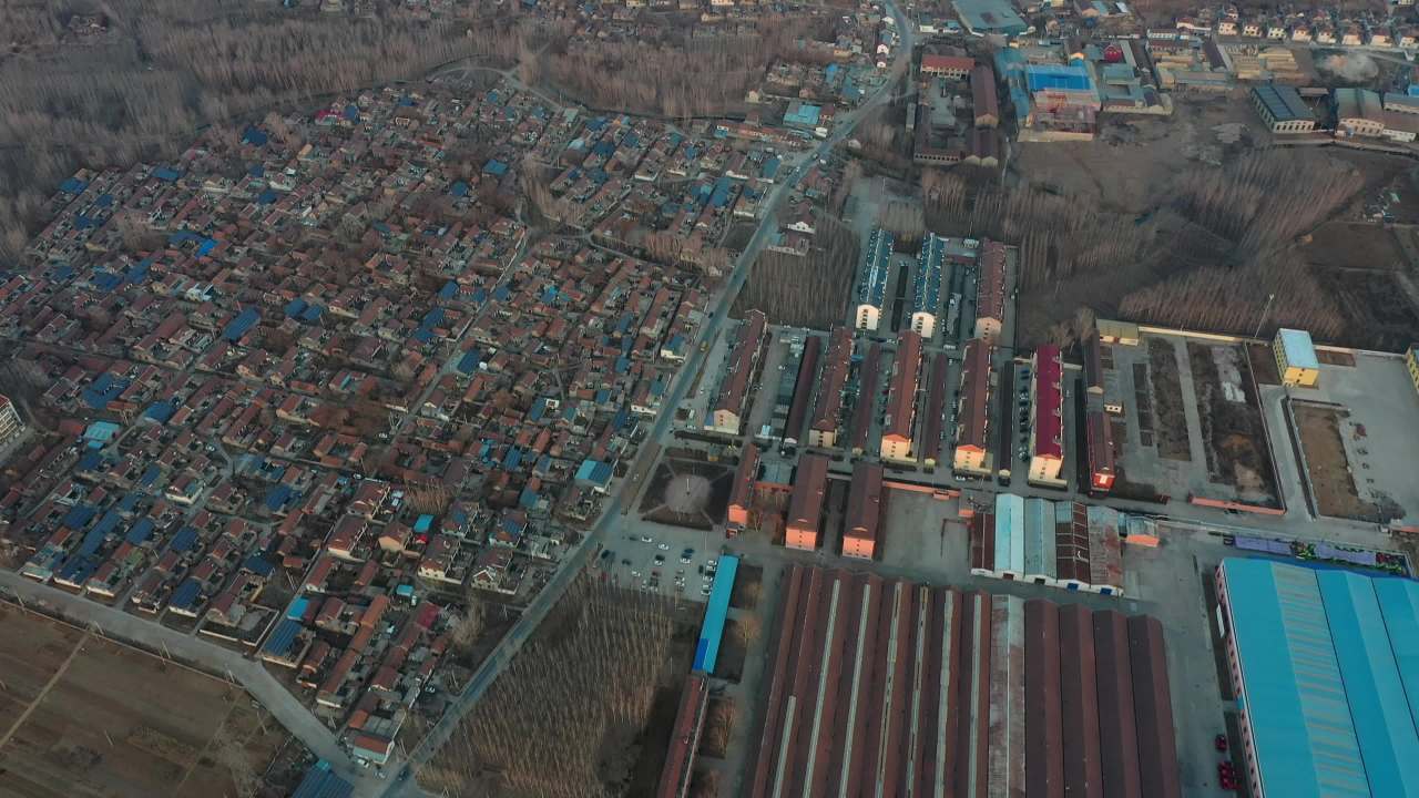 航拍冬天的山东淄博乡村 3