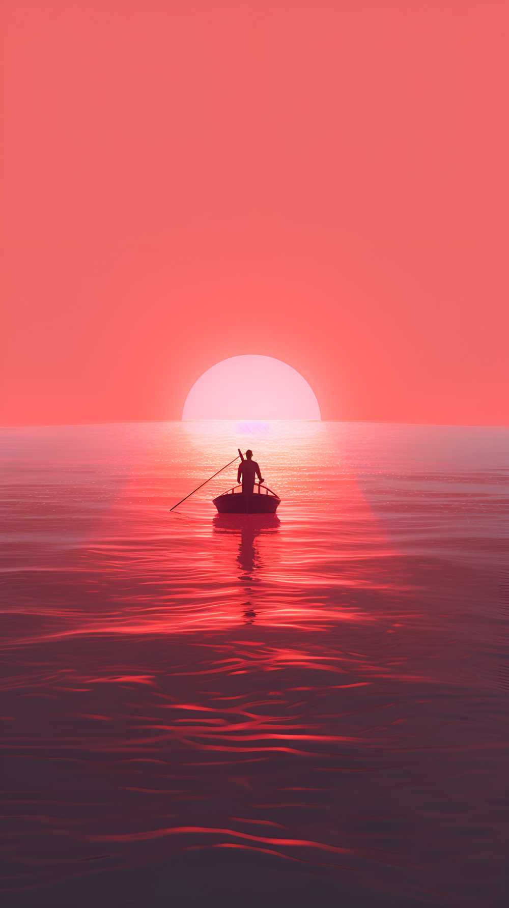 帆船桃红色背景1