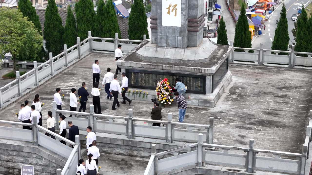 纪念碑前的纪念活动