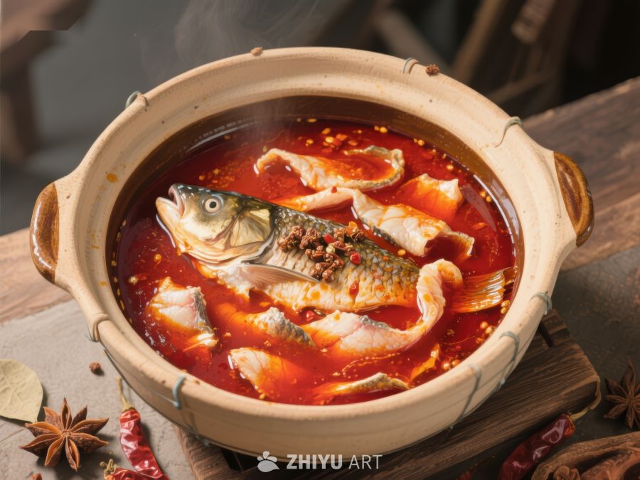 麻辣鱼锅，热气腾腾的美味佳肴 416