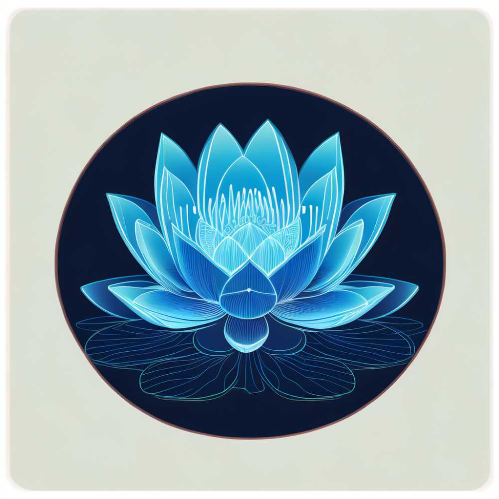 荧光睡莲的蓝色刻度矢量