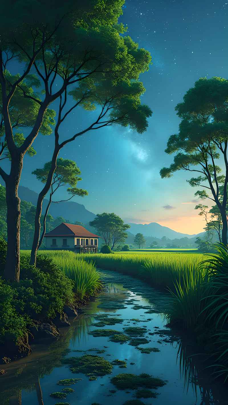 未来风格大自然森林超自然风景画质 49