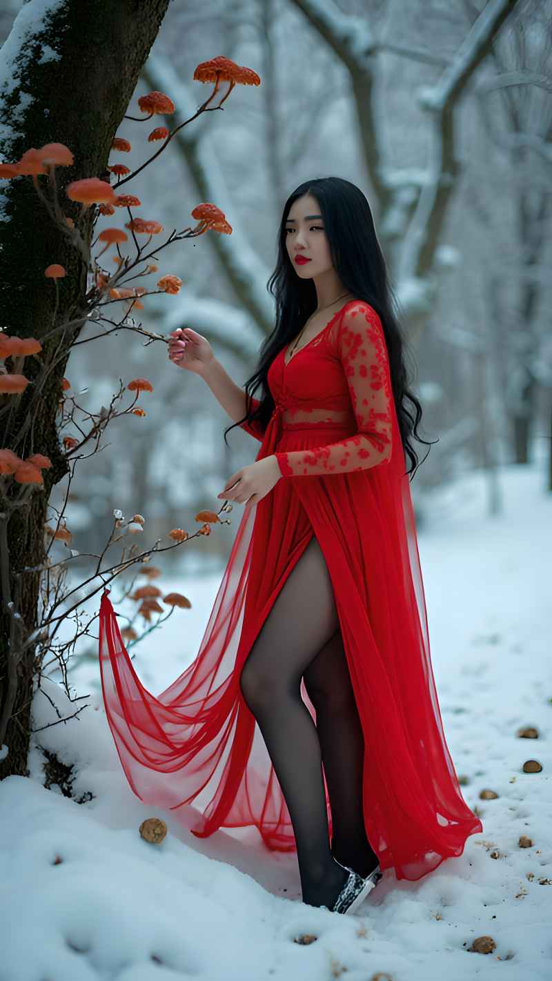 红色女郎户外拍摄 54