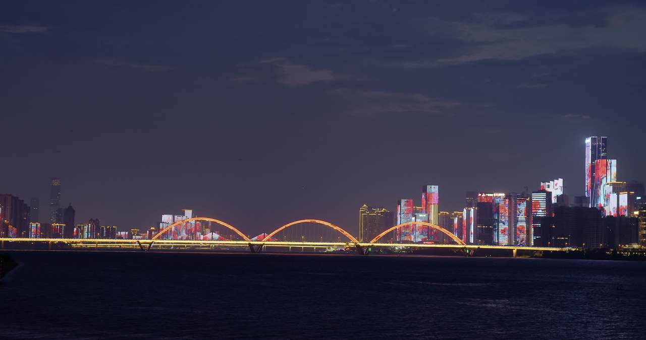 湖南长沙城市夜景风光