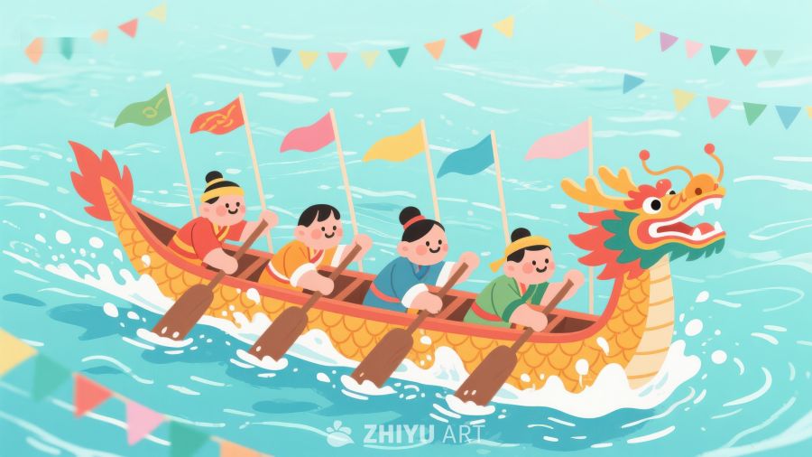 龙舟竞赛欢乐场景 331