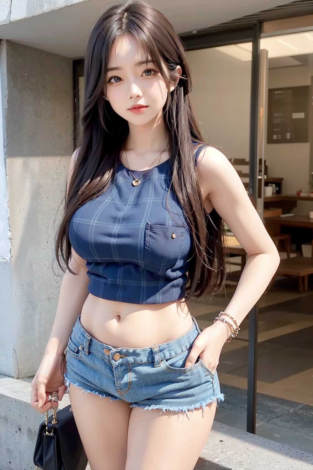 夏季穿搭美女