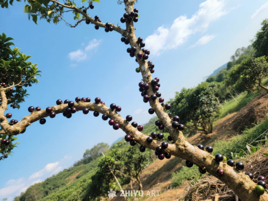 枝头挂满果实的果树 777