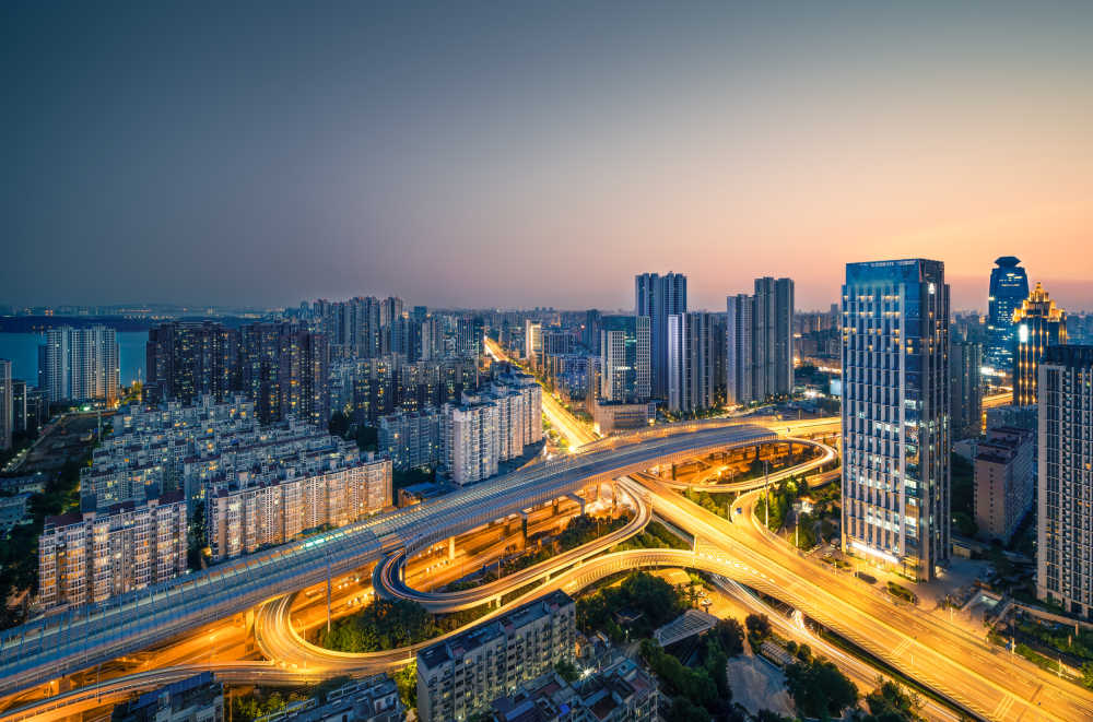 武汉尤李立交夜景