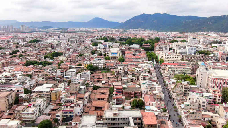 福建泉州城市风光航拍图 