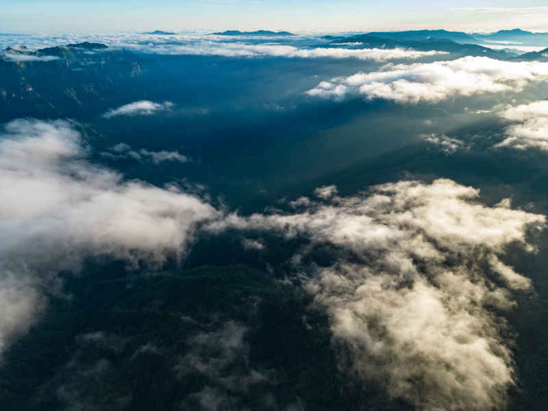 自然风光云海云雾缭绕航拍 