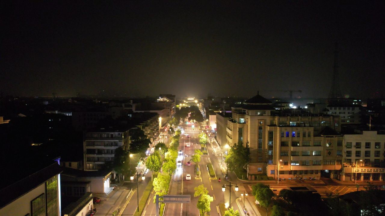 城市夜景灯光交通