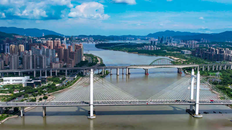 福建福州城市风光航拍图 