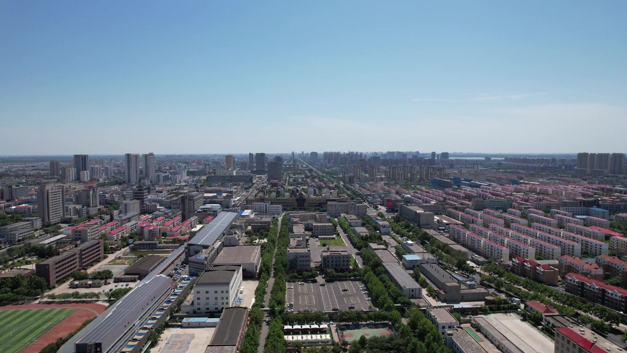 山东东营城市建设航拍