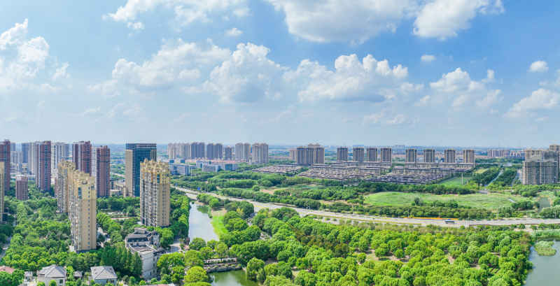 航拍昆山城市风光建筑大景 7