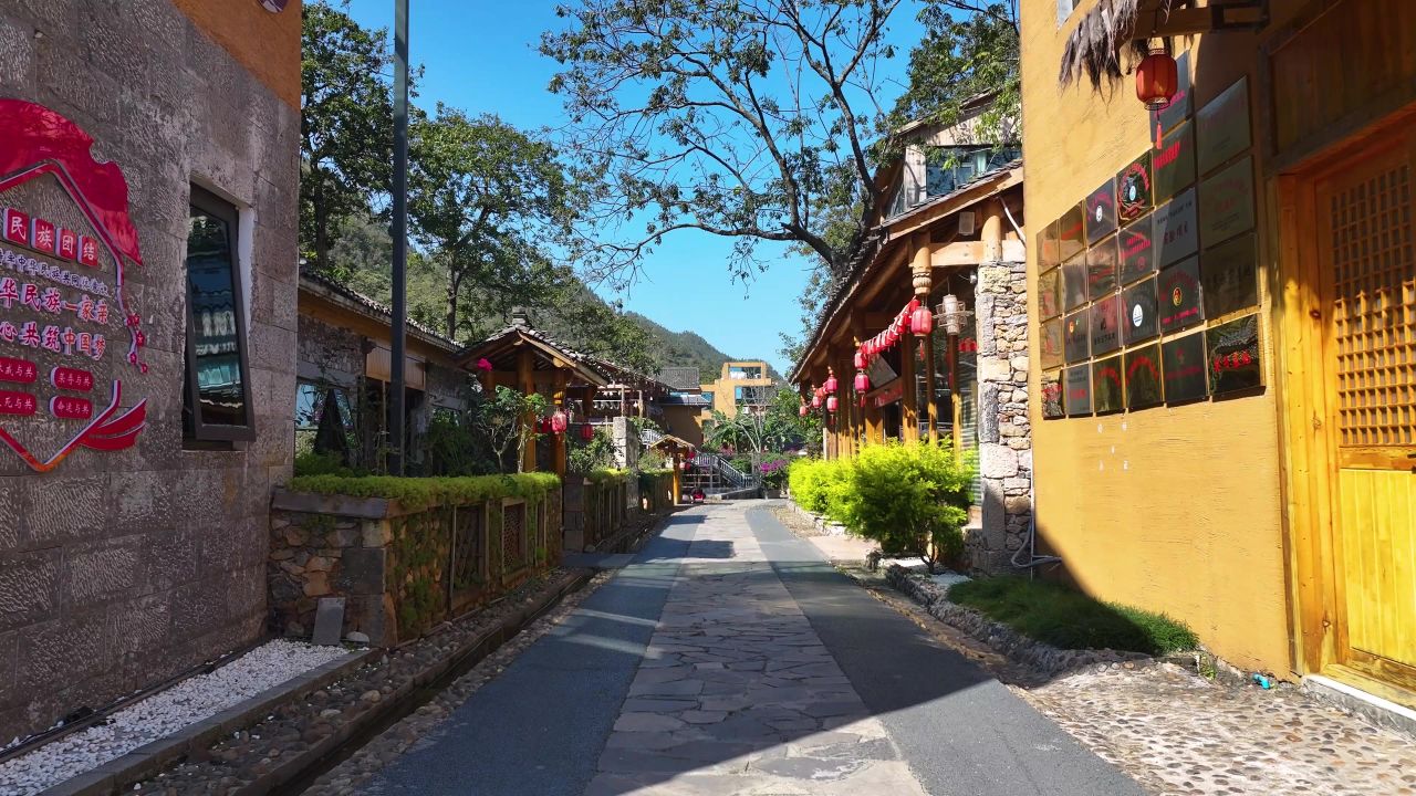 4k美丽乡村 古村落  和美乡村静宜环境