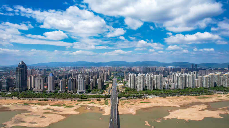 江西南昌城市风光航拍摄影图