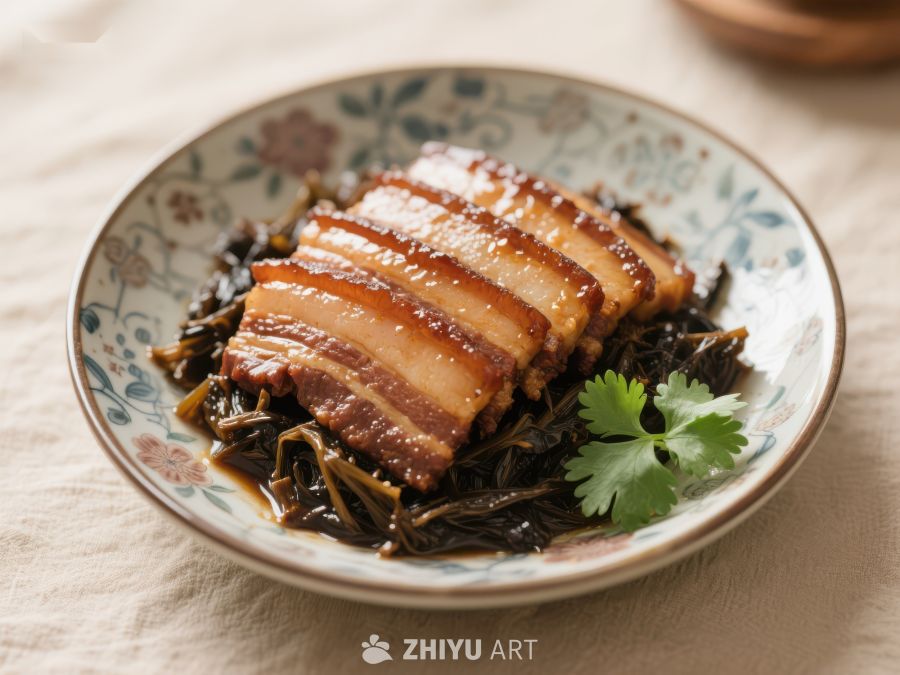 红烧肉配干菜，传统中式美食 185