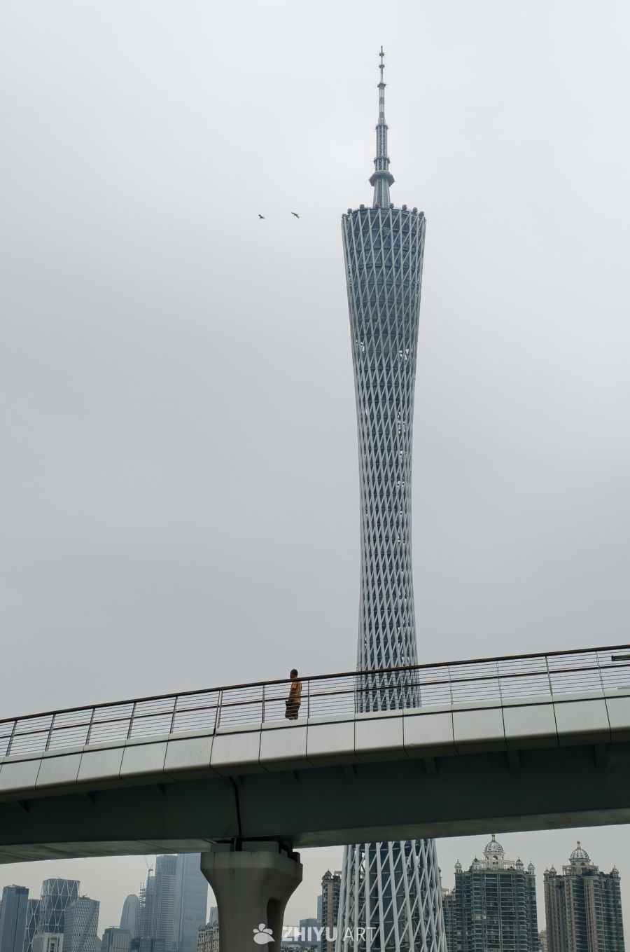 广州塔下的城市风光