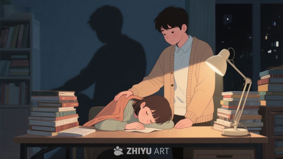 夜深灯下，温馨守护的阅读时光 570