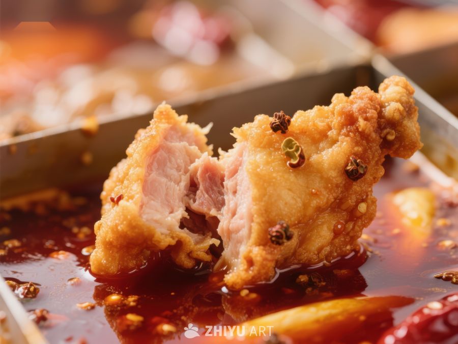 香辣炸鸡腿，诱人美味 798
