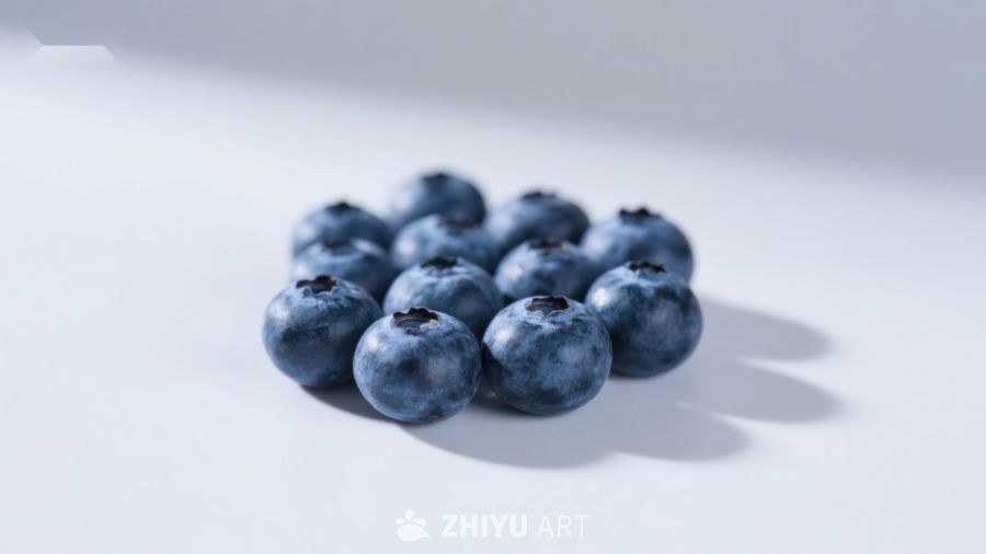 新鲜蓝莓静物摄影