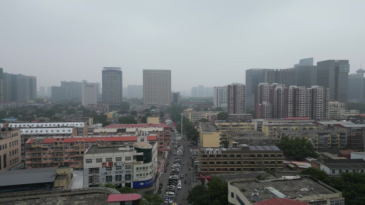 河北邯郸城市风光航拍 